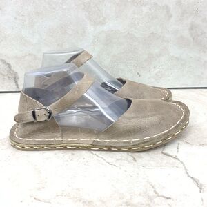 Nefes Women Size 8 Shoes Brown Leather Barefoot Sandals Handmade Flip Flops